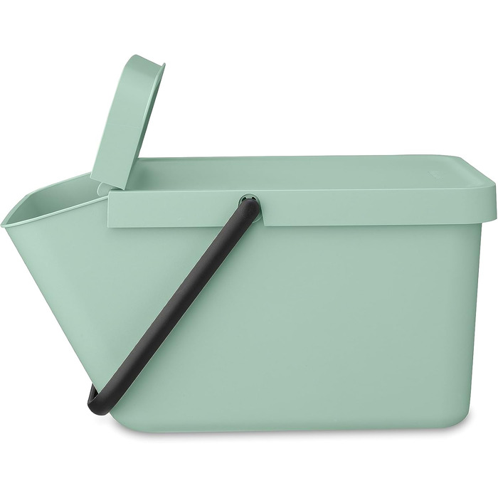 Сміттєвий кошик з кришкою Brabantia Sort & Go 16-20 л, для сортування відходів та тари, світло-зелений (Jade Green)
