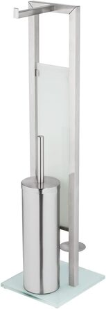 Набір для туалету WENKO Rivalta: настінний, з матової сталі, скло, чорний