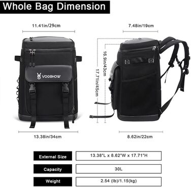 Vogshow Insulated Cooler Backpack - Large Cooler Bag, Insulated Picnic Backpacks, Multi-Purpose Thermal Backpacks for Camping, Family Outdoor Activities, BBQ, Shopping, Travel, Fishing, and Beach