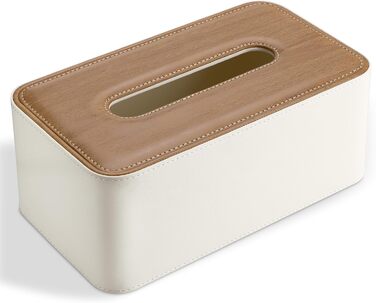 Стильна коробка для серветок з PU шкіри KingFOM - для офісу, авто, дому (C-Бежевий)