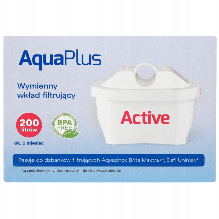 Смінні фільтрувальні картриджі для глека Aquaphor AquaPlus Active, 12 шт.