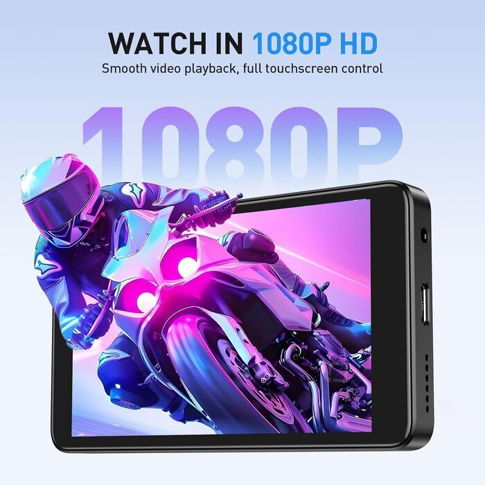 MP3 плеєр AGPTEK з Bluetooth та Wi-Fi, Android 14, 4