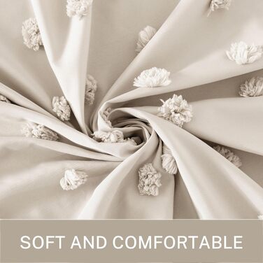 Штора для ванної кімнати Boho в стилі кантрі, тканинна, натуральних кольорів, 183 x 213 см, з гачками, набір, для ванної кімнати