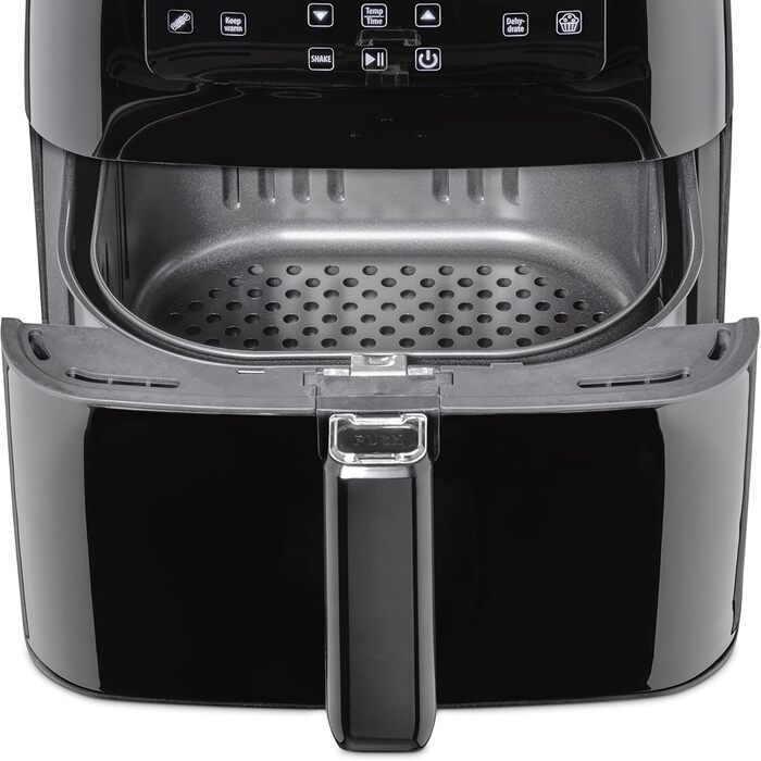 CASO AF 600 XL - large hot air fryer with a 6L basket volume, 12 automatic programs, sensor-touch control, timer from 1-60 minutes, removable basket (dishwasher-safe)