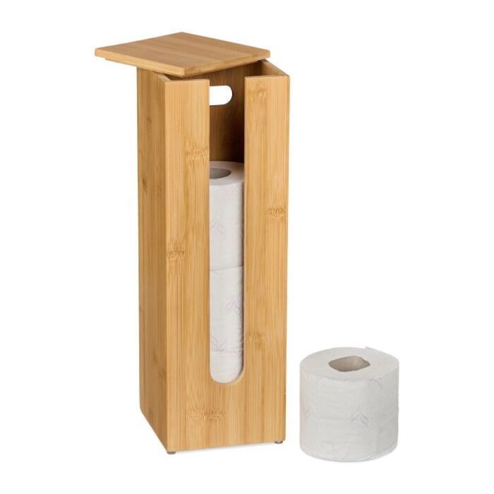 Relaxdays Toilet Paper Holder made of Bamboo