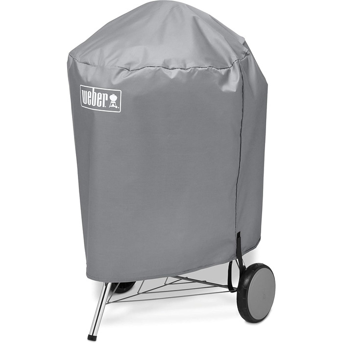 Гриль Weber Compact Kettle 47 см, чорний, кришка, комплект із чохлом для вугільних грилів (57 см), кулеподібний