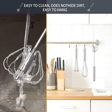 Набір міксерів з нержавіючої сталі, 3 шт. (Ballon, Flexi, з кульками) для випічки та змішування тіста, сріблястий