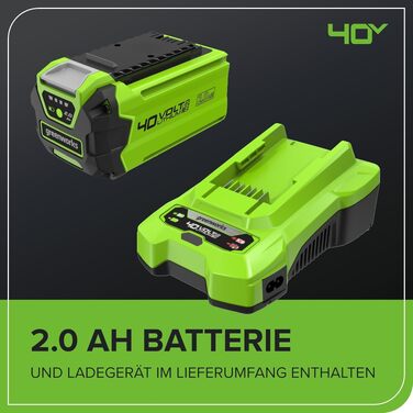 Акумуляторна ланцюгова пила Greenworks G40CS30II 40V, шина 30 см (12