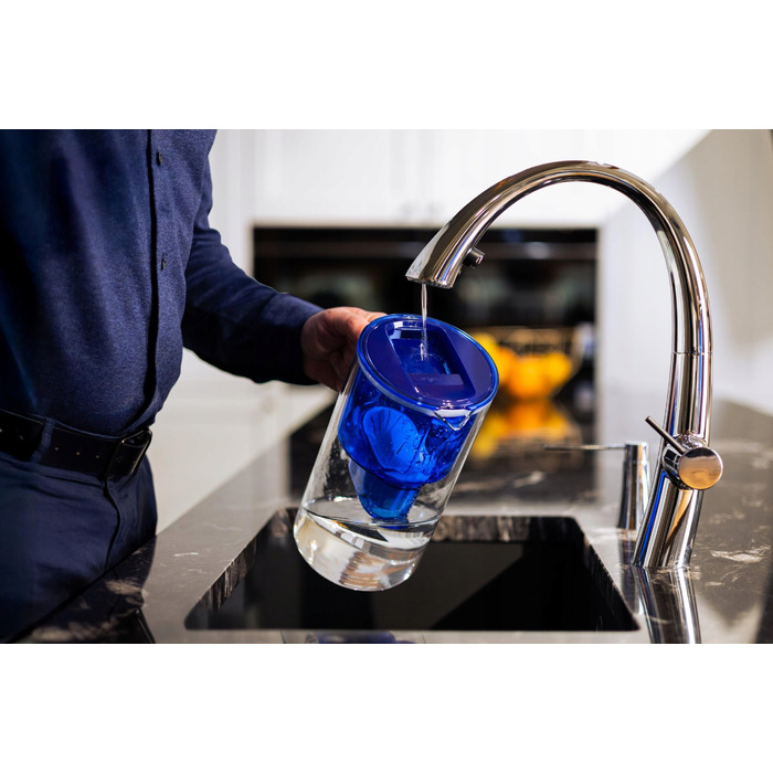 Скляний фільтр-кувшин Wessper D2 BOROSILICATE 3л, синій + 7 фільтрів
