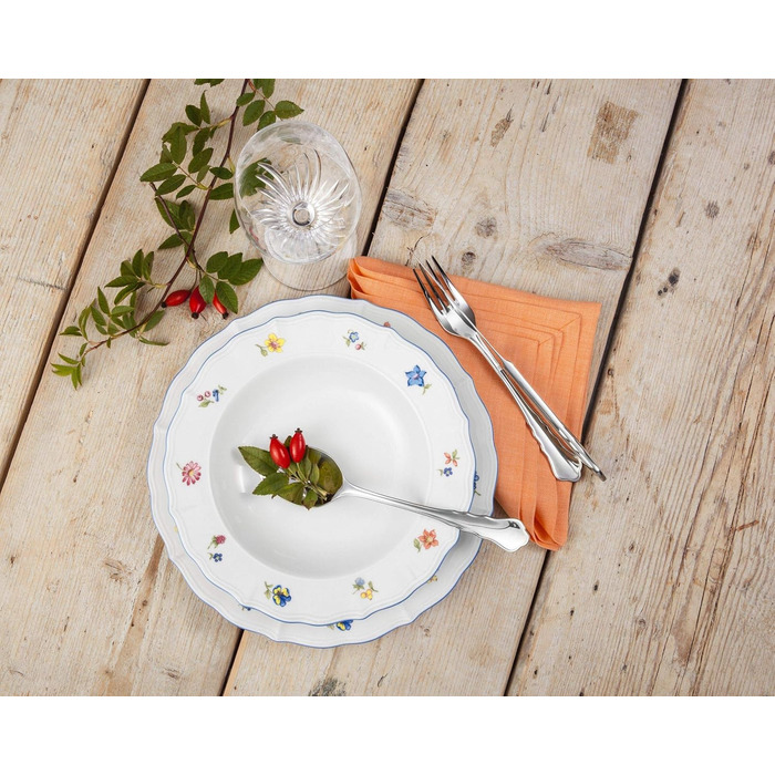 Seltmann Weiden 001.717236 12-Piece Sonate Nostalgie Tableware Set, 32.3 x 32.3 x 23.5 cm, White