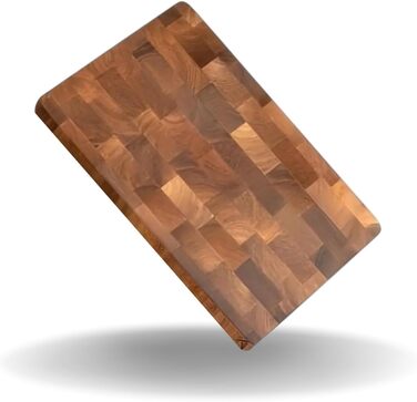 Premium Cutting Board made of Solid Acacia Wood - Antibacterial Wood & Dishwasher Safe - Ideal Kitchen Board for Hobby and Professional Chefs - 32.5 x 22.5 x 1.5 cm