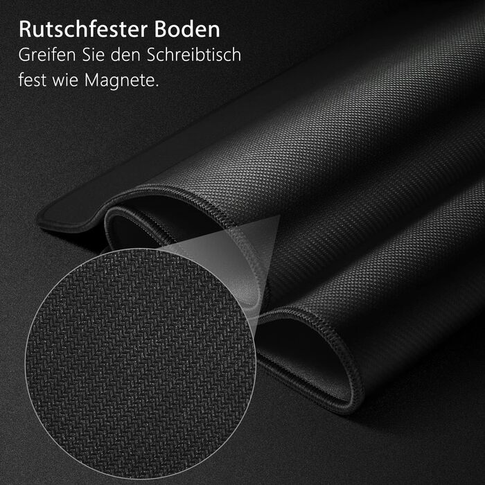 Leadsail XXL ігровий килимок для миші та клавіатури (800x300x4 мм), чорний