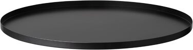 Blomus Tray -Peasy- Stainless Steel Serving Tray | Decorative Round Tray with Rim ⌀ 38cm (L, Black)