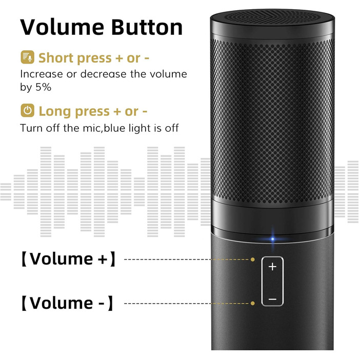 Мікрофон TONOR Q9 з USB, Комплект для запису, Подкасти, Стрімінг, Комп'ютерний мікрофон, 192 kHz/24 Bit
