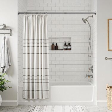 Штанга для душу/шторки без свердління AIZESI, телескопічна, 80-160 см, діаметр 22 мм, для ванної, вікна, шафи