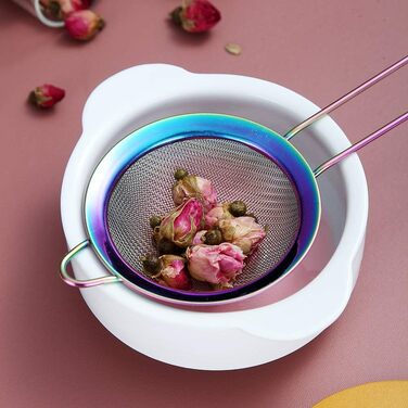 Набір сит для просіювання Fine Mesh (3 шт.), рожеве золото, нержавіюча сталь, для випічки, матча, соусів, пасти