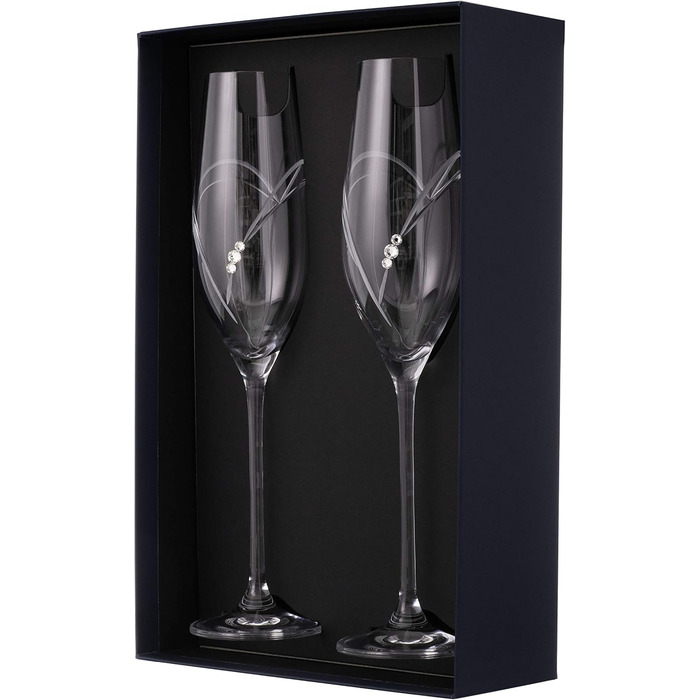 Кілька келихів для шампанського та просекко 'Серця' зі Сваровскі Swarovski - пара