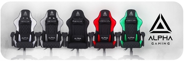 Ігрове крісло Alpha Gaming Kevlar Grey, тканина, чорно-сіре