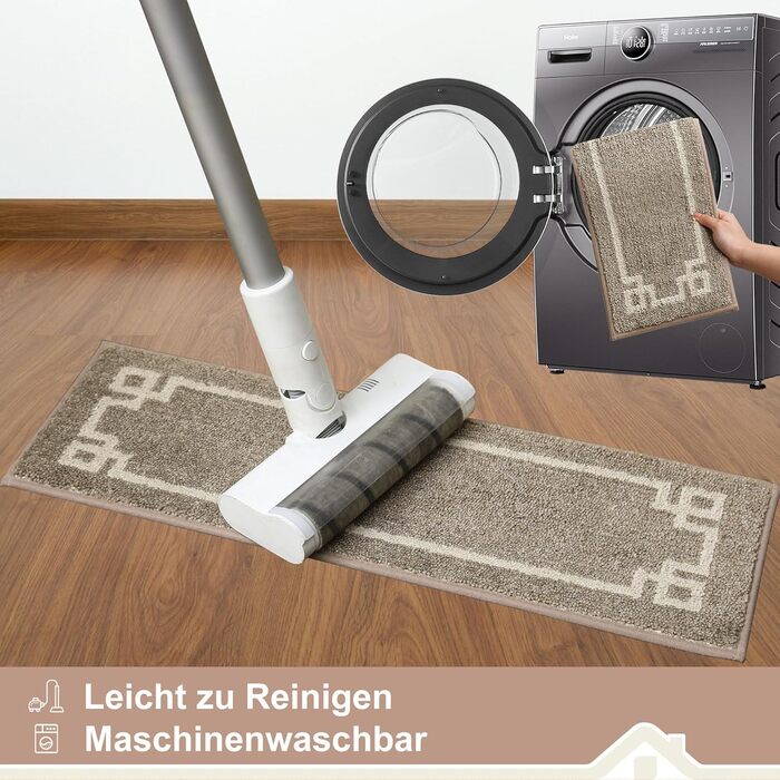 Килимочки на сходи BEQHAUSE, набір з 15 шт., самоклеючі, для дітей, літніх людей та домашніх тварин, 100% поліестер, TPE-підкладка, 22x70 см, бежевий