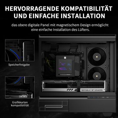 Кулер для процесора Thermalright Phantom Spirit 120 Digital SNOW, 7 теплових трубок, 2 вентилятори 120мм PWM, цифровий дисплей, білий, для AM4/AM5/LGA1700/1851/1200