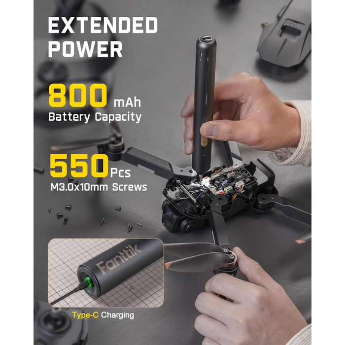 Набір мініатюрних викруток Fanttik E2 Ultra 50 в 1: для ремонту iPhone, ноутбуків, окулярів, годинників