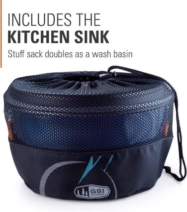 Набір кухонного посуду GSI Outdoors Bugaboo Base Camper для кемпінгу, Seit 1985, універсальний розмір (L)