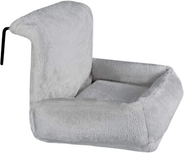 Котяча лежанка Lionto з плюшевим покриттям, тепле котяче ліжко для підвішування на батареї, сіра, зручна, для підвішування