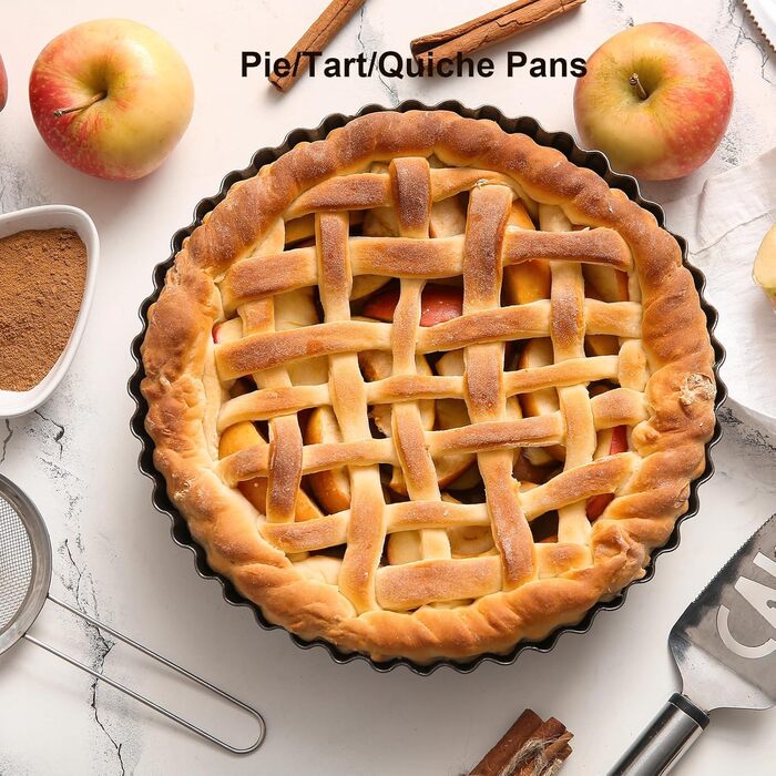 Форми для кексів/тартів Yamteck Tarteform 6 шт. 10 см, золотисті з підйомною кришкою, антипригарне покриття, з вуглецевої сталі