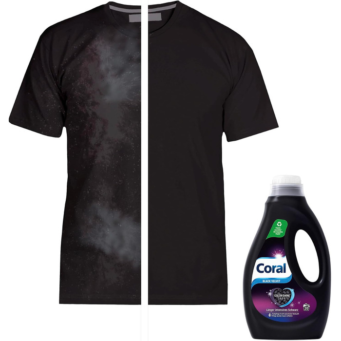 Рідкий засіб для прання чорної білизни Coral Black Velvet з Color Shine Tech та сироваткою для захисту волокон, 6 x 1 л (6 л)