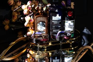 GLASSIQUE CADEAU Набір келихів для коктейлів та шампанського, 4 шт, 200 мл, Art Deco, кришталь, димчасто-сірий