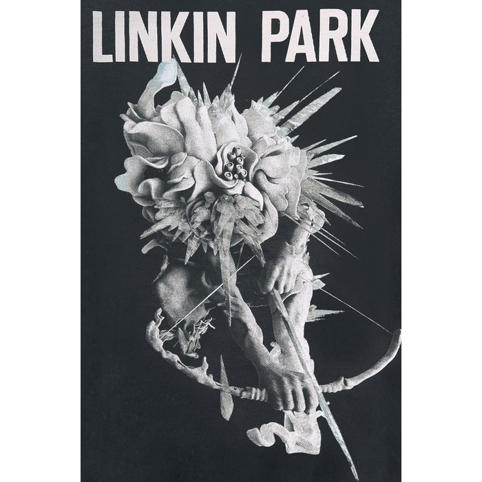 Чоловічий чорний худі Linkin Park Archer — офіційний мерч гурту, екологічна серія, розмір L