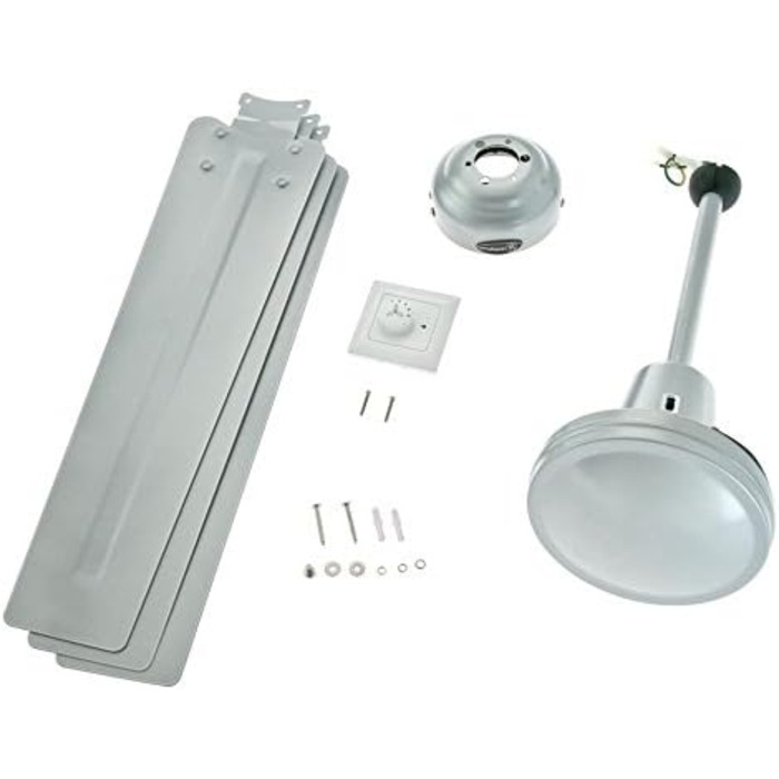 Промисловий вентилятор стельовий 142 см з трьома лопатями, сріблястого кольору (72501)