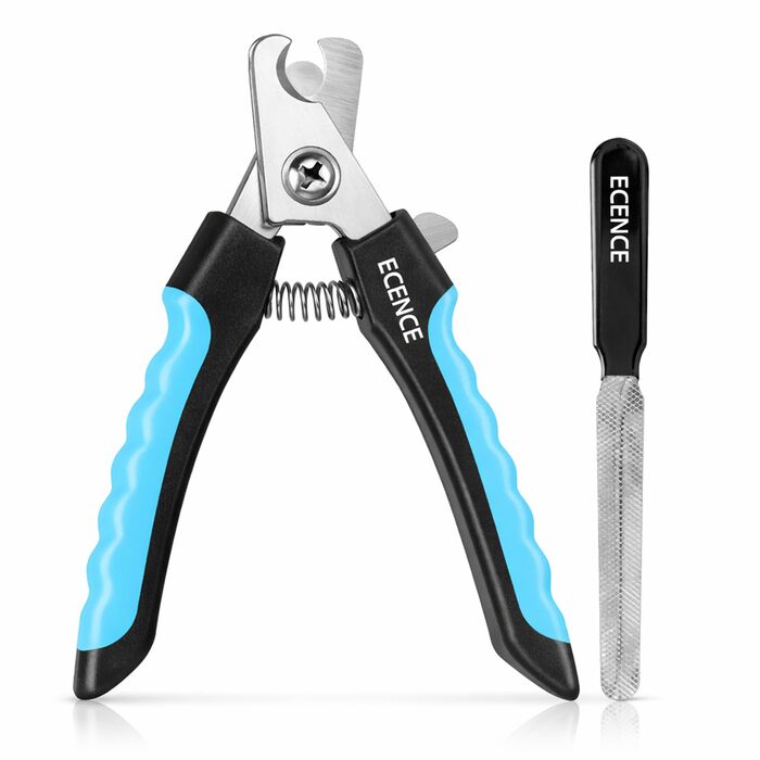 Професійні когтерізки ECENCE для собак та котів з пилочкою - нержавіюча сталь, безпечні та точні