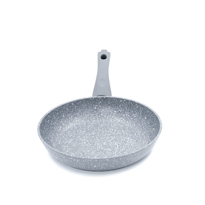 Сковорода Blackmoor Home антипригарна 24 см, алюмінієва для індукції, газу та електроплити, з нержавіючою ручкою, сіра