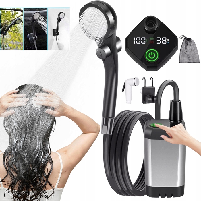 Портативний автомобільний пилосос з дисплеєм та акумулятором 6000 мАг