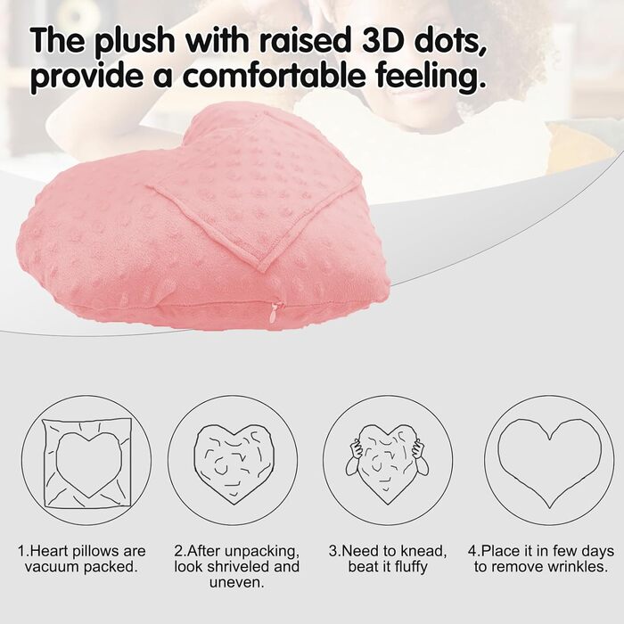 LYMOI Heart Surgery Pillow for Open Heart Surgery, Post-Heart Surgery Heart Pillow, Chest Pillow After Heart Surgery with Pocket, Heart Surgery Recovery Gifts for Patients Minky Dot (Pink)