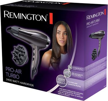 Фен Remington Pro-Air D5210: Іонний, керамічний, з насадкою-дифузором, 2400 Вт
