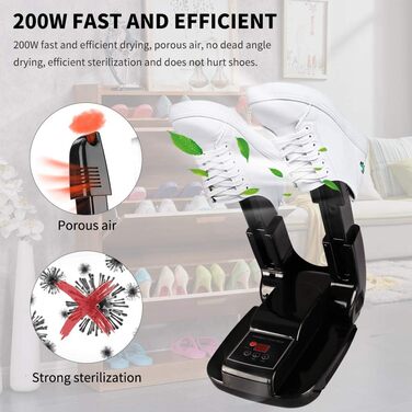 Upstartech Shoe Dryer, Electric Boot Dryer Foot Warmer Smart Timing Folding Dehumidifying Deodorizer