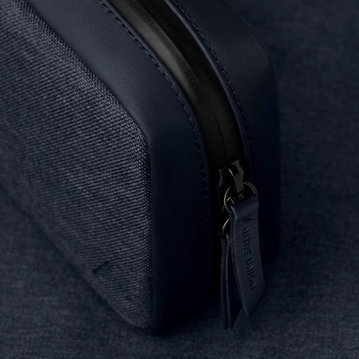 Native Union Stow Organizer - Lightweight travel bag made from durable canvas, stores cables, chargers and more (Indigo)