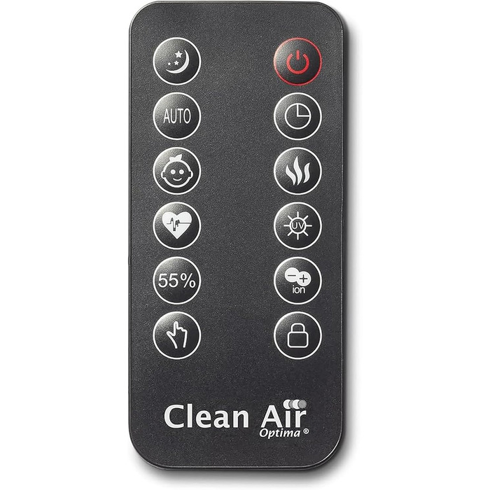 Зволожувач повітря з іонізатором та ароматерапією Clean Air Optima CA-607B Smart (Чорний) - продуктивність 480 мл/год, об'єм резервуару 5,5 л, для приміщень до 65 м²