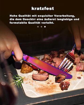 Набір столових приборів Retro на 6 осіб з нержавіючої сталі, 24 предмети, антикварний бароковий дизайн (Райдуга)