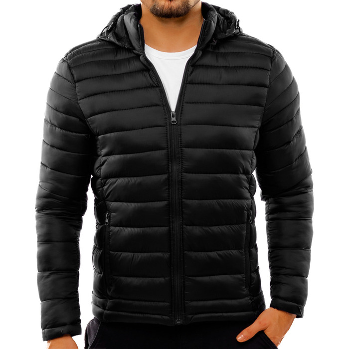 Чоловіча стібана куртка J STYLE зі знімним каптуром, 23M9006-392, розмір XL