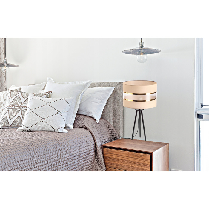 Настільна лампа Skylighting Vire Mat, безбарвна, бежева, жовта, 60 Вт