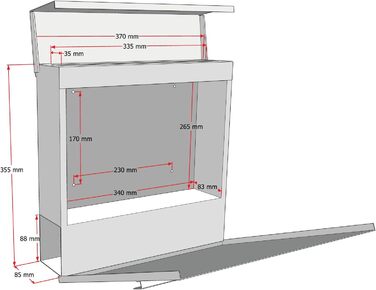 Поштова скринька Metzler Premium з газетницею Anthrazit (Антрацит) - персоналізована з табличкою для імені - високоякісна настінна поштова скринька з нержавіючої сталі V2A з порошковим покриттям RAL 7016, модель Stencil