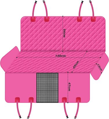 Захисний чохол на сидіння для собак, Rosa, для автомобілів, SUV та вантажівок, з сіткою, водонепроникний, з гаком для повідка