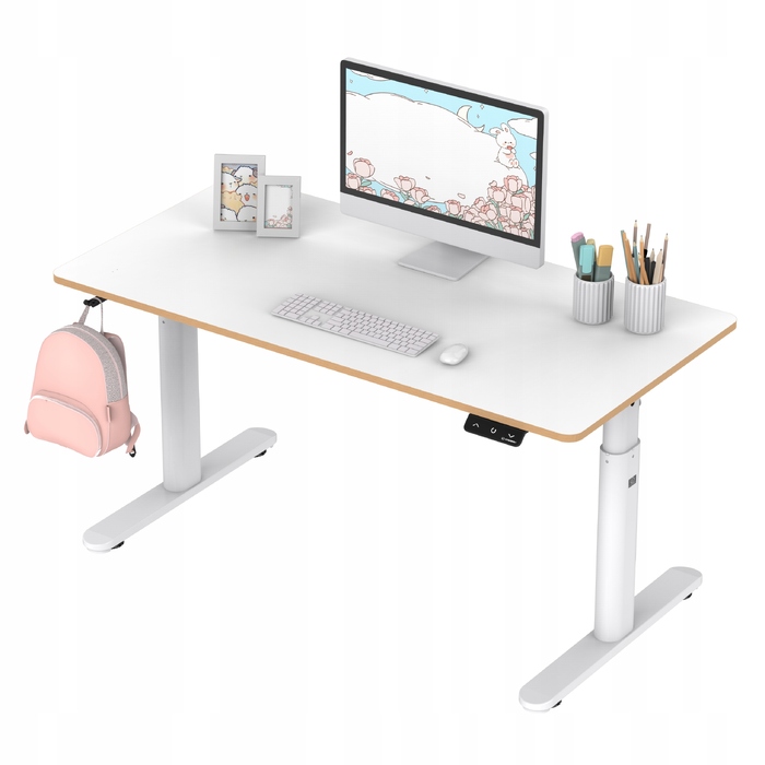Дитячий стіл Ultradesk Pulsar з електричним регулюванням висоти, білий