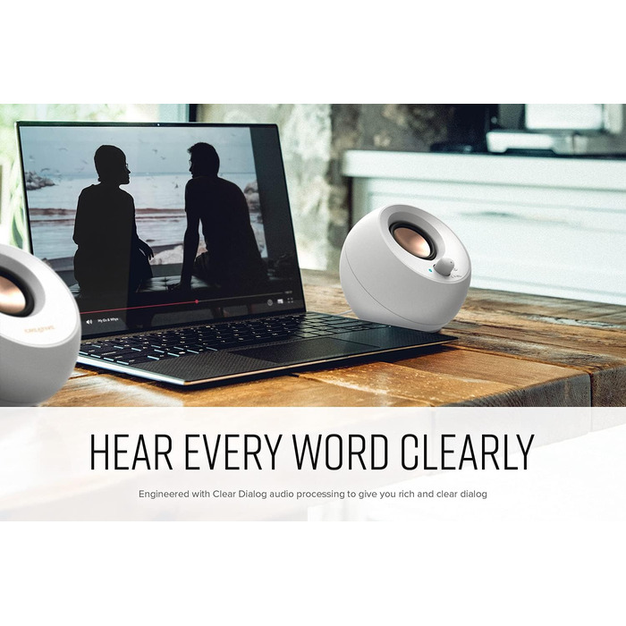 Комп'ютерні колонки Creative Pebble V3 USB-C Bluetooth 5.0 (білі)