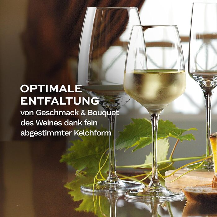 Stölzle Lausitz White Wine Glasses Experience 6-Piece Set 350 ml – High-quality wine glasses ideal for white wine & aperitif – Elegant white wine bowl made of crystal glass – dishwasher-safe & Made in Germany