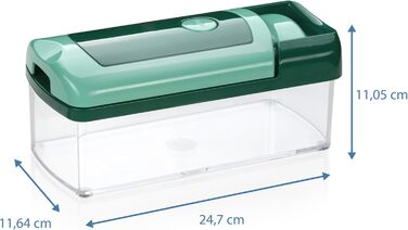 Genius Nicer Dicer Fusion Smart Julienne Slicer | 16-Piece Vegetable Chopper & Slicer Set | Mint Green