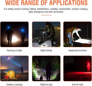 BORUIT LED Headlamp, 2PCS Headlight Red Light AAA Battery Super Bright 4-Mode Headlight for Kids Adults Camping Running Hiking Fishing (Pink (1pcs))